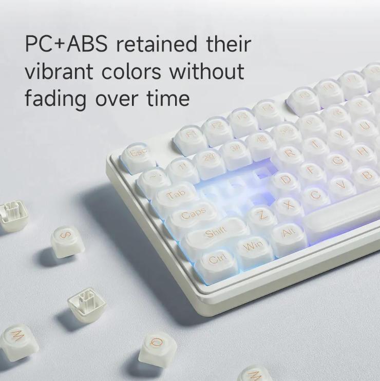 New IP98 Wired Keyboard Gradient PBT Keycaps Side-Engraved Backlit Letters Smart Knob Gasket Structure Waterproof RGB Lighting Durable Double-Shot Keycaps Anti-Oil Matte Texture Membrane Keyboard Office Silent, Great Birthday Gift