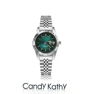 Women's Luxury Quartz Watch with Green Dial—A Classic Stainless Steel, Water-Resistant Business Dress Watch with Date Display