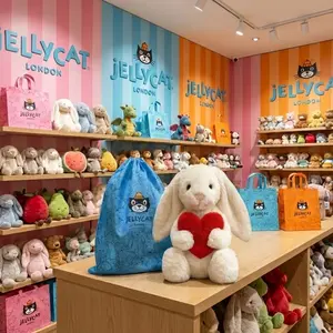 Genuine Jellycat Bunny Holding Heart – Ultra Soft Plush, Perfect Valentine & Love Gift