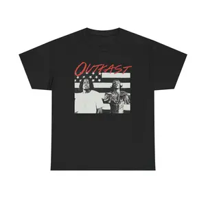 Outkast T Shirt Stankonia Band Logo Official Mens Black Size XL Vintage Inspired Print Cotton Tee