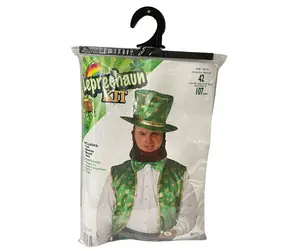 St. Patrick’s Day Leprechaun Costume Kit – Adult One Size (Hat, Beard, Vest & Bowtie)