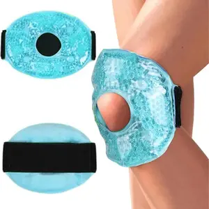 Adjustable Cold Gel Ice Pack for Injuries, Reusable Hot & Cold Therapy Wrap for Head Shoulder Leg Knee Sports Use, Cooling Pads, Circular Ice Pack Adults