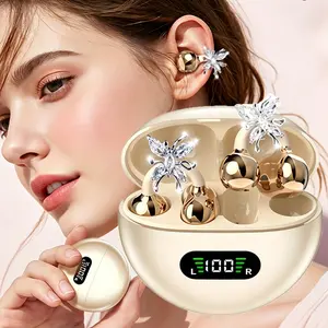 ANKRIYUL New Fashion  Butterfly Ear-Clip Headphones Open Ear Bluetooth Wireless  Earphone For  Woman  and Man