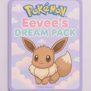 *live* Pokémon Eevee's Dream Pack - Includes One chase card and Three Booster Packs for Collectors and Enthusiasts