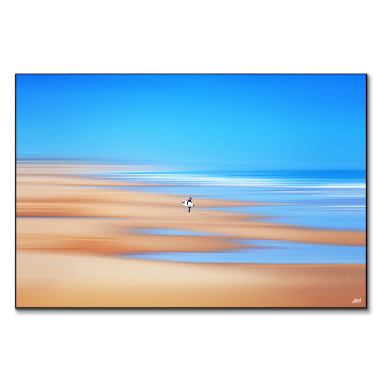 Sand Bank Wall Art Print, Beach Artwork with Print and Frame