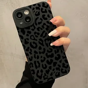 Leopard Print Shockproof Phone Case for iPhone 15 Series, Stylish Protective Cover, Accessories, Ideal Gift for Family & Girlfriend