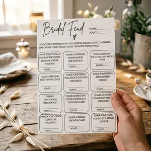 10 Sheets Party Activity Supplies, Bride Gift Shower Game, Modern Simple Bride Gift Shower Game, Fun Gift Shower Event