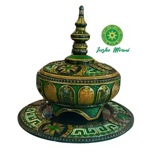 Batea y tablero de los 16 Mejis de Ifá – Edición Real Verde y Oro