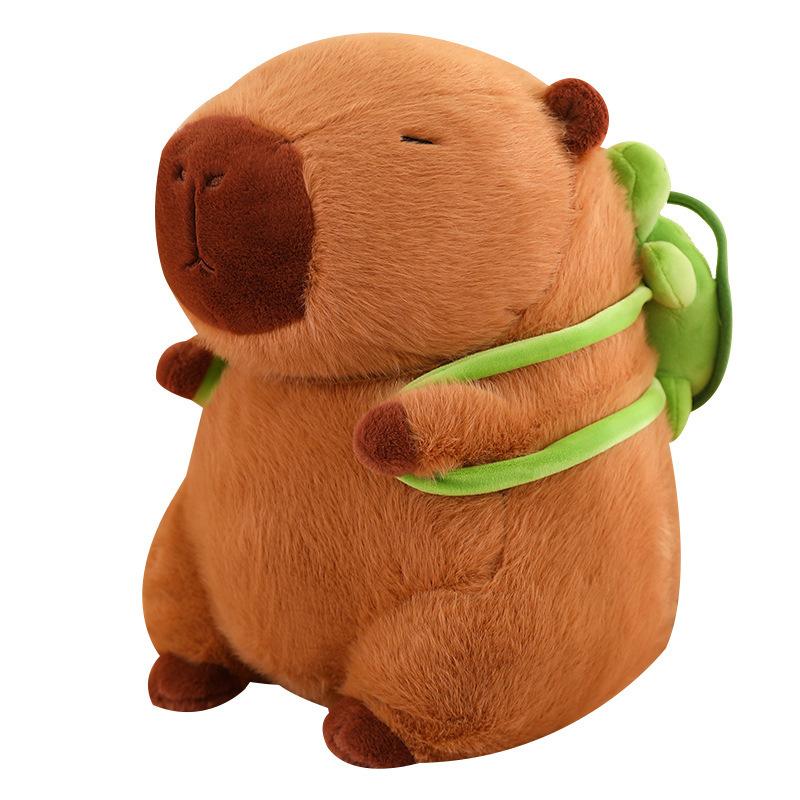 Summer Capybara Plush Toy Soft Cuddly Simulation Stuffed Animal for Home Sofa Bed Decoration Ideal Gift for Animal Lovers Ages 12+