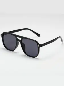 Unisex Vintage Square Frame Sunglasses, Trendy Casual Sunglasses for Everyday Use, Fashion Accessories for Outdoor Activities, Trendy Beach Eyewear