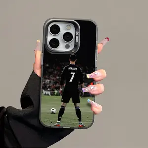 Ronaldo Phone Case for iPhone 16 17 Promax Anti-Drop Protective Cover Compatible with iPhone 15 14 13 12 11 XS Plus Acrylic Casing Shockproof Protector