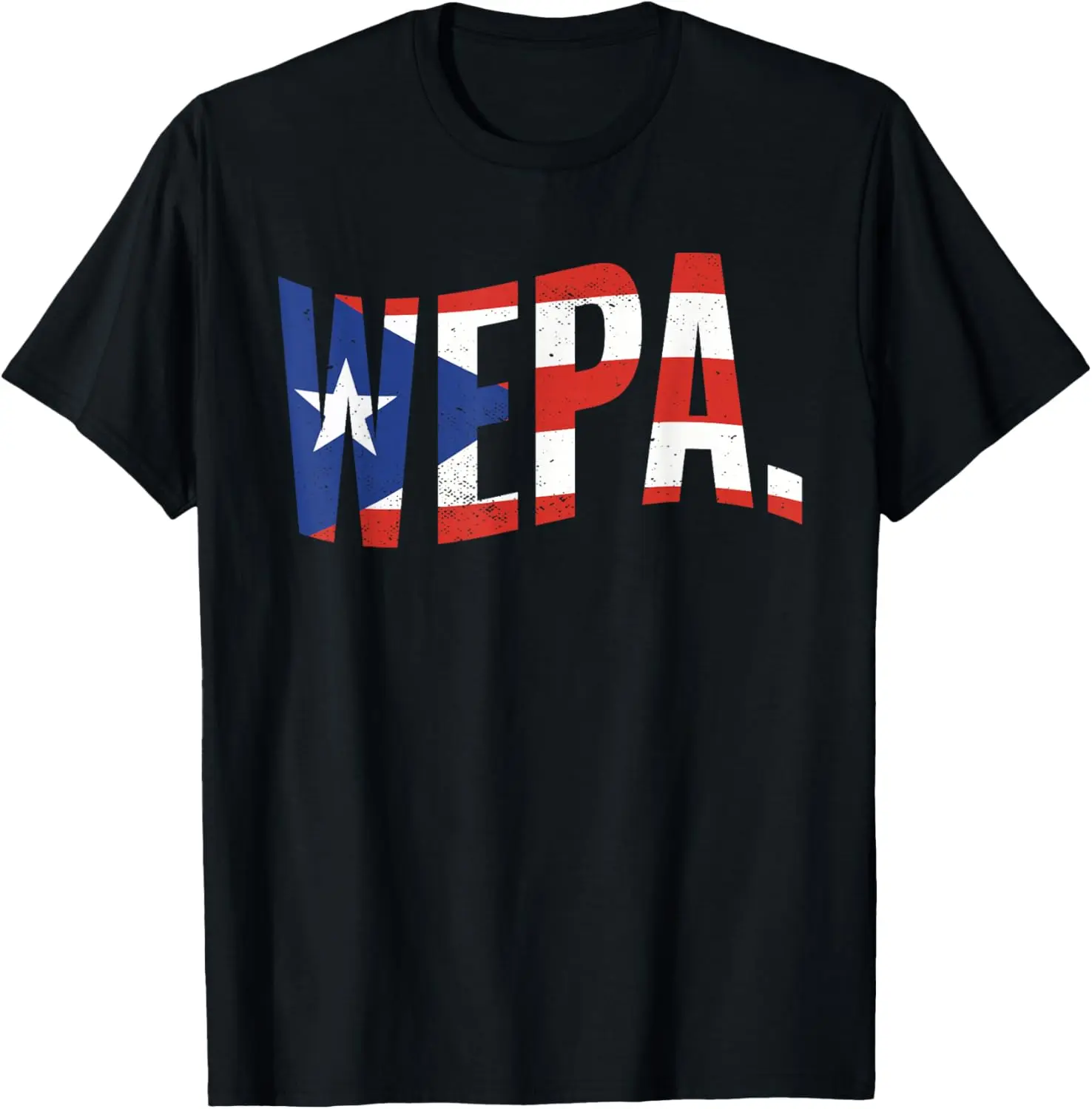 Wepa Proud Puerto Rican Latino Pride Latina Puerto Rico Flag T-Shirt Pure Cotton Graphic Tees Menswear Top: Gifts for Men & Women