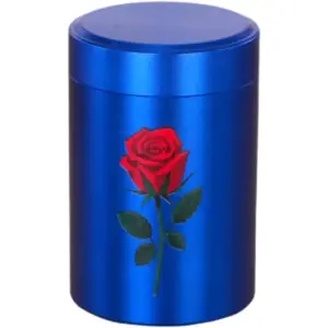 2.6 ih Mini Urns for Human Ashes Roses Small Urns Aluminum Ashes Keepsake Cremation Urns Containers for Sharing Small Urn(One of Rose)