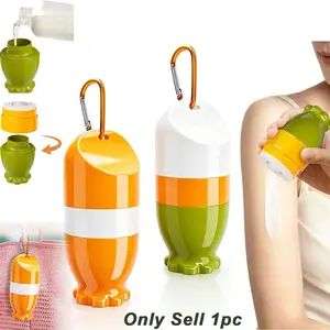 2-Pack Sunscreen Applicator, Portable Compact 100ML Storage, Ball Sponge Applicator with Hook, Ideal for Kids, Adults, Travel