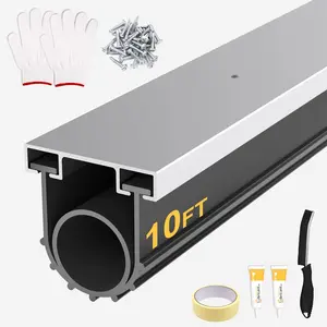 Garage Door Seal, U+O Ring Combination - Pre-Drilled  Track Retainer Kit, Easy Install, Heavy-Duty Garage Door Weather Stripping Kit,  (10 FT, 1.63" W)