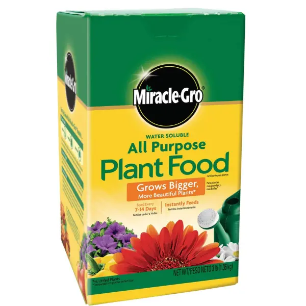Miracle-Gro Water Soluble All Purpose Garden Fertilizer - 3 lbs, Houseplant Fertilizer for Indoor/Outdoor Flowers, Vegetables, Trees, Garden Fertilizers