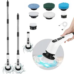 Electric Spin Scrubber, Cordless Cleaning Brush Scrubber with 7 Replaceable Brush Heads, Polishing and Cleaning Tools for Bathroom Shower Bathtub Car