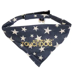 Touchdog Designer Hook-and-Loop Pet Bandana - Blue