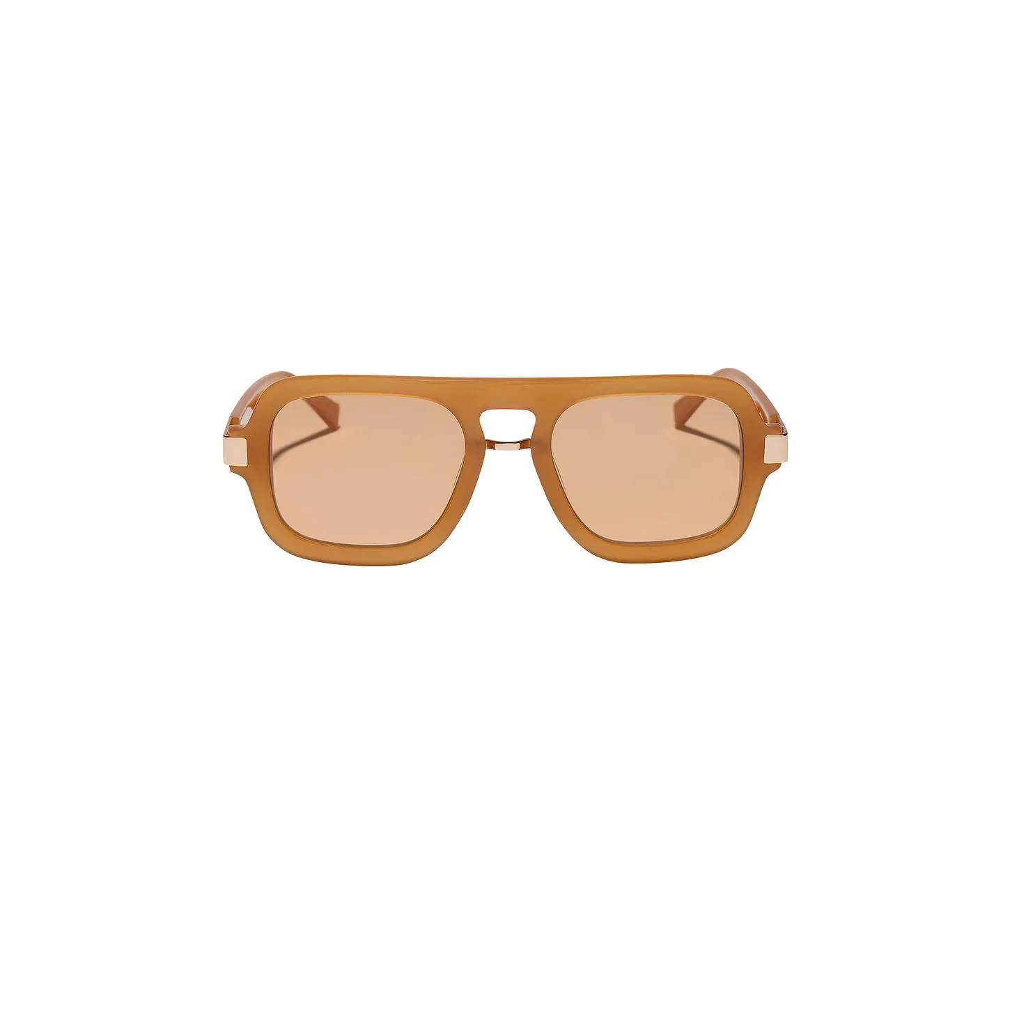 DIFF EYEWEAR X Rachael Kirkonnell Combo Navigator Sunglasses in Cedar Tortoise & Brown