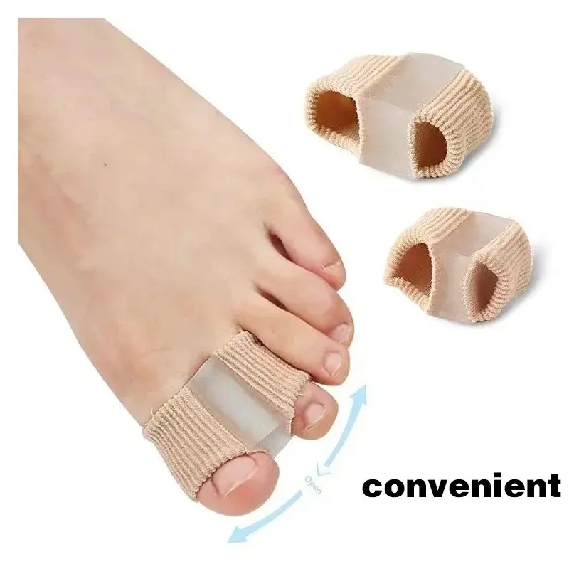 2/4pcs Easy Dual-Hole Bunion Corrector Silicone Elastic Soft Big Toe Separator Elastic Toe Separators Toe Splitter Toe Spreader Daily Hallux Valgus Correction Orthopedic Foot Care Tool Foot Care Product