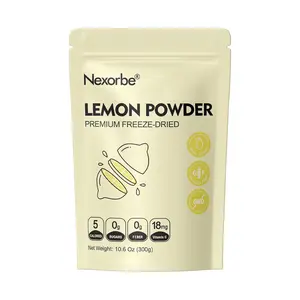 NEXORBE Freeze Dried Lemon Powder 10.6oz Real Lemon Powder for Drinks Baking Cooking & Seasoning Vegan Gluten Free No Additives Non GMO