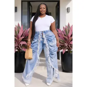 Drama Drape Denim Pants