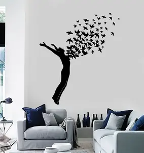 Vinyl Wall Decal Man Soul Freedom Birds Room Decor Stickers Unique Gift (ig3770)