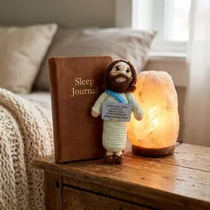 Cute Knitted Jesus Plushie - Home Decor, Graduation Gift,Handmade Christian Baptism Gift & Soft Pocket Companion