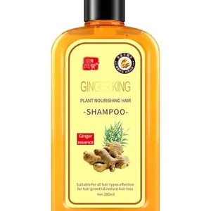 Ginger Shampoo for Hair Growth, Instant Regrowth , Anti-Fall , Care , Anti-Hair Loss (yellow, 280ML) Hair growth Shampoo , fights hair loss , promotes new hair growth