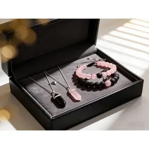 Fashion Beaded Couple Matching Necklace Bracelet, Magnetic Couple Jewelry, Friendship Bracelet Necklace - Gift for Men and Women