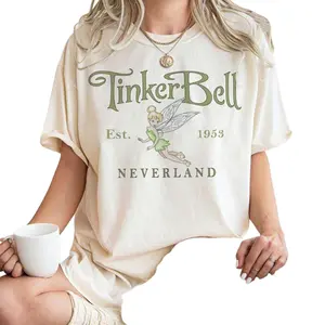 Vintage Tinkerbell Comfort Colors T-Shirt, Tinkerbell 1953 Neverland Peter Pan Unisex Cotton T-Shirt, Fairy Magical Shirt