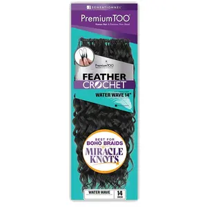 Sensationnel Premium Too Feather Crochet Braids - WATER WAVE 14/18" - Human Hair Blend