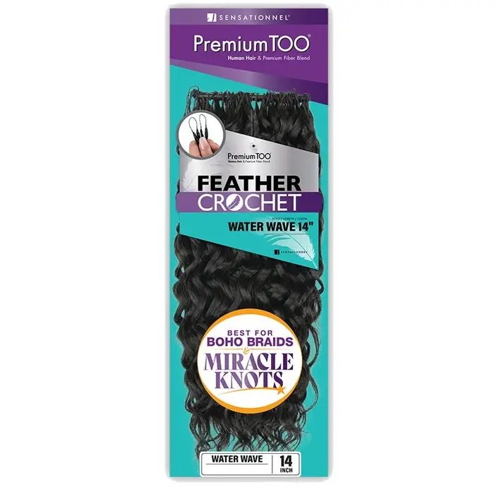 Sensationnel Premium Too Feather Crochet Braids - WATER WAVE 14/18" - Human Hair Blend