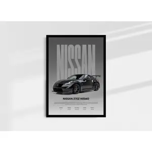 Nissan 370Z Poster - JDM Car Wall Art, Product without frame