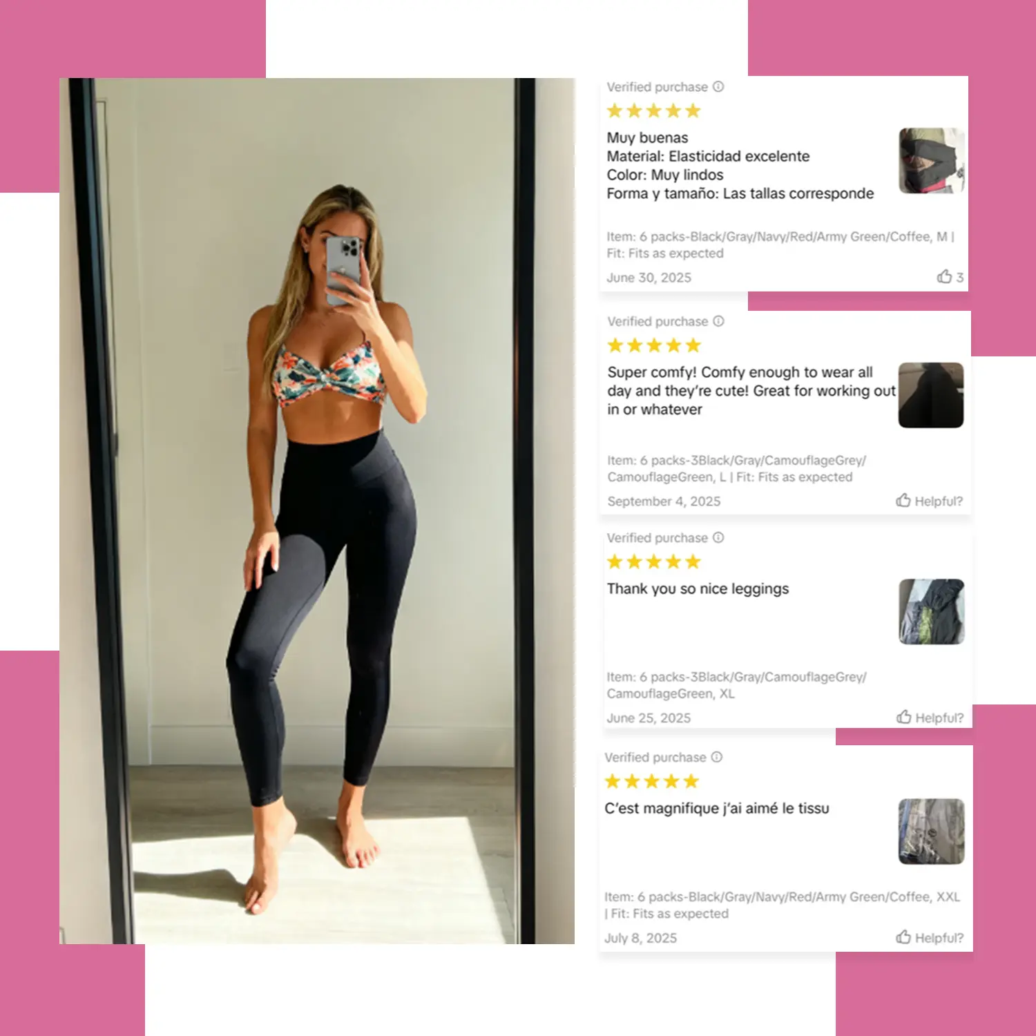 1/3/6-PACK High Waist Yoga Pants With Pockets, Exercise Running Yoga Leggings, Tummy Control Workout Running Yoga Leggings for Women 1/3/6-PACK High Waist Yoga Pants With Pockets, Exercise Running Yoga Leggings, Tummy Control Workout Running Yoga Leggings for Women