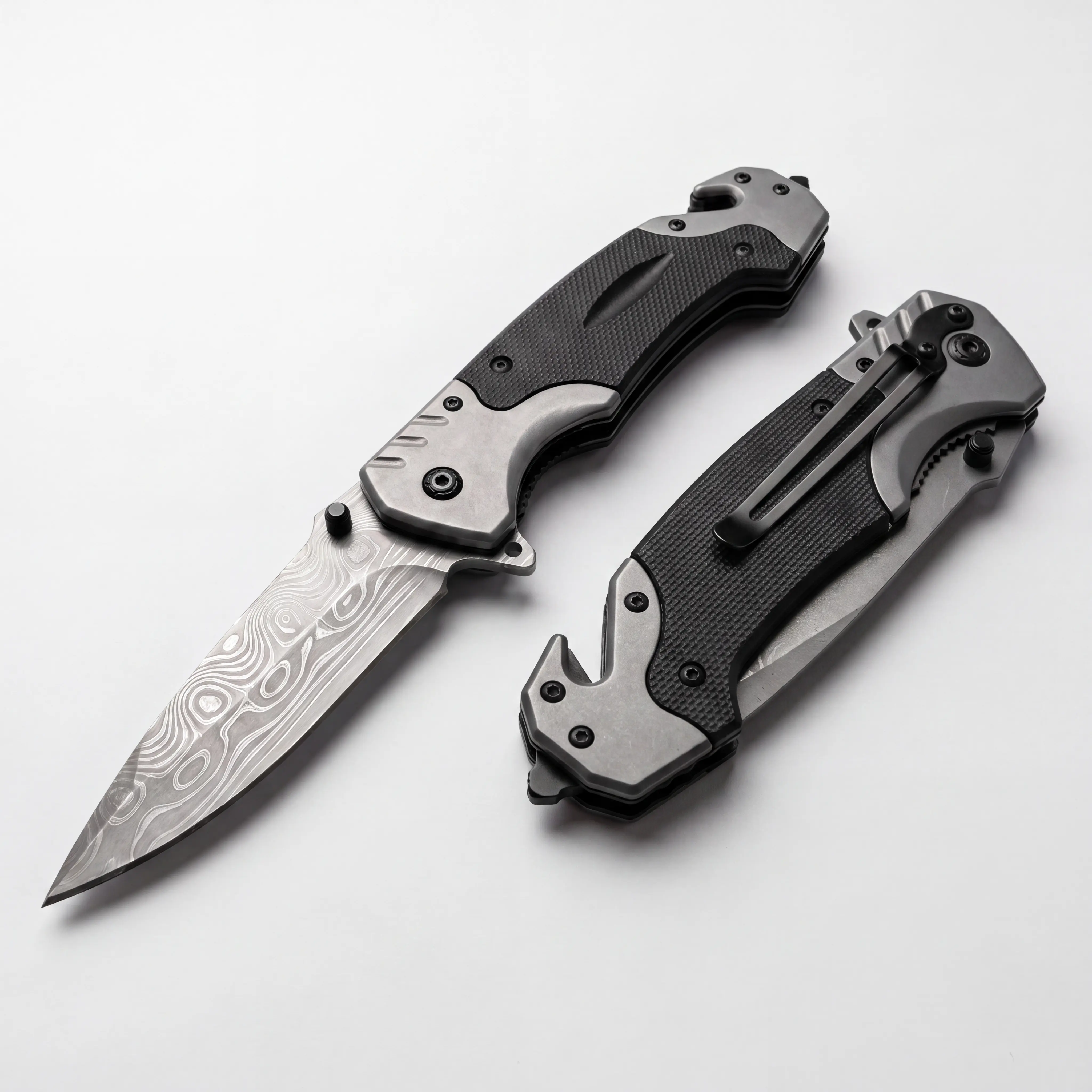 Manual Folding Pocket Knife, 3.8" Stainless Steel Blade, Tactical EDC Knife with Pocket Clip for Camping, Hiking, Hunting, Fishing and Everyday Carry, Compact, 3.8" Blade