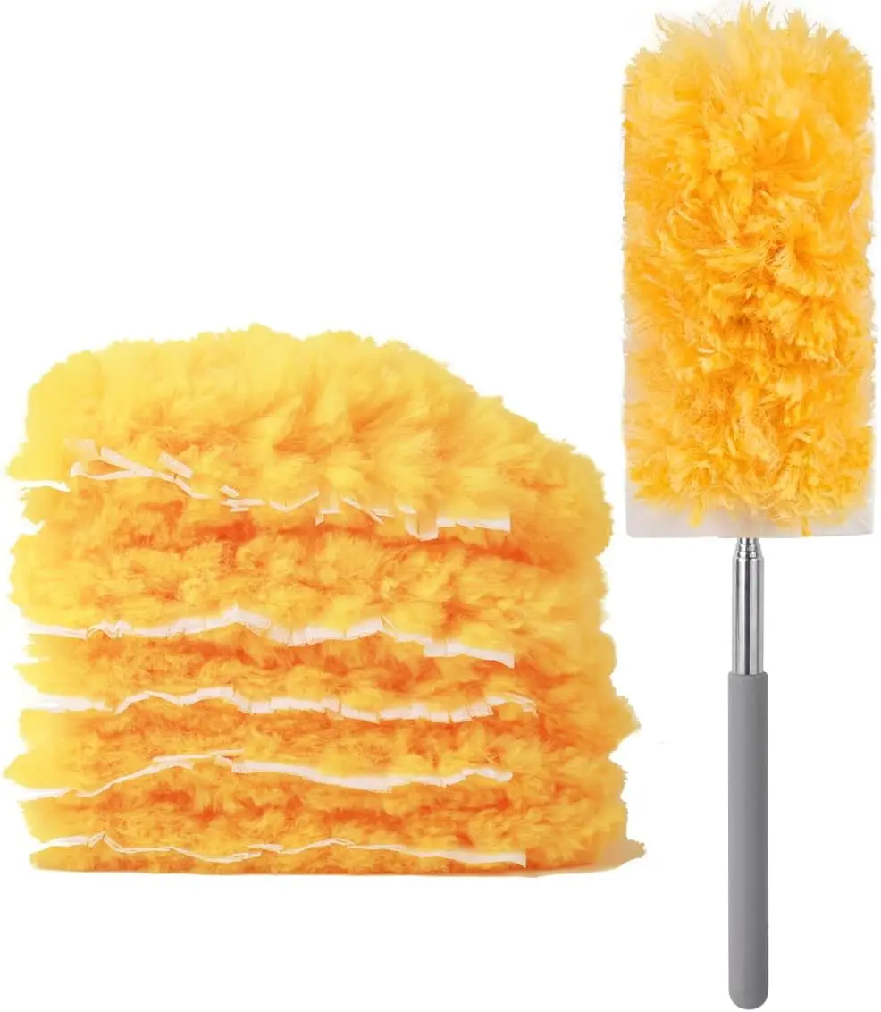 5PCS Microfiber Disposable Duster Refills(Handle not Included), Static Dust Removal Brush Replacement Head for Electronics, Furniture, Blinds, Ceiling Fans