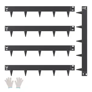 VEVOR Steel Landscape Edging, TikTokShopBlackFriday, 5 Packs 39 x 3 in Rust-Resistant Metal Landscape Edging, Bendable Garden Edging Border, Heavy Duty Lawn Edging, Easy-to-Install, Flower Bed Yard Pathway Divider Black