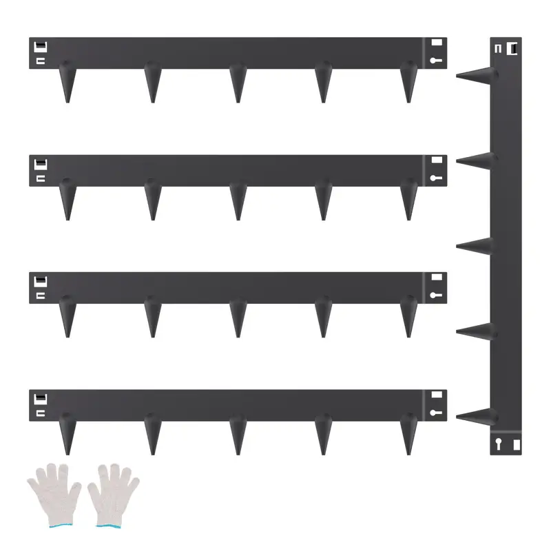 VEVOR Galvanized Steel Landscape Edging, 5-Pack 39x3 in Rust-Resistant Metal Borders, Flexible Heavy-Duty Spiked Lawn Edging for Easy Installation, 5-Pack Coverage Garden Fences & Roadside Borders to Enhance Aesthetic Appeal
