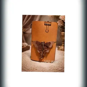 SPG Wave A5 Golden Hide Wings Journal Studio 5.8" x 8.3" Leather Patina Beautifully Crafted Notebook