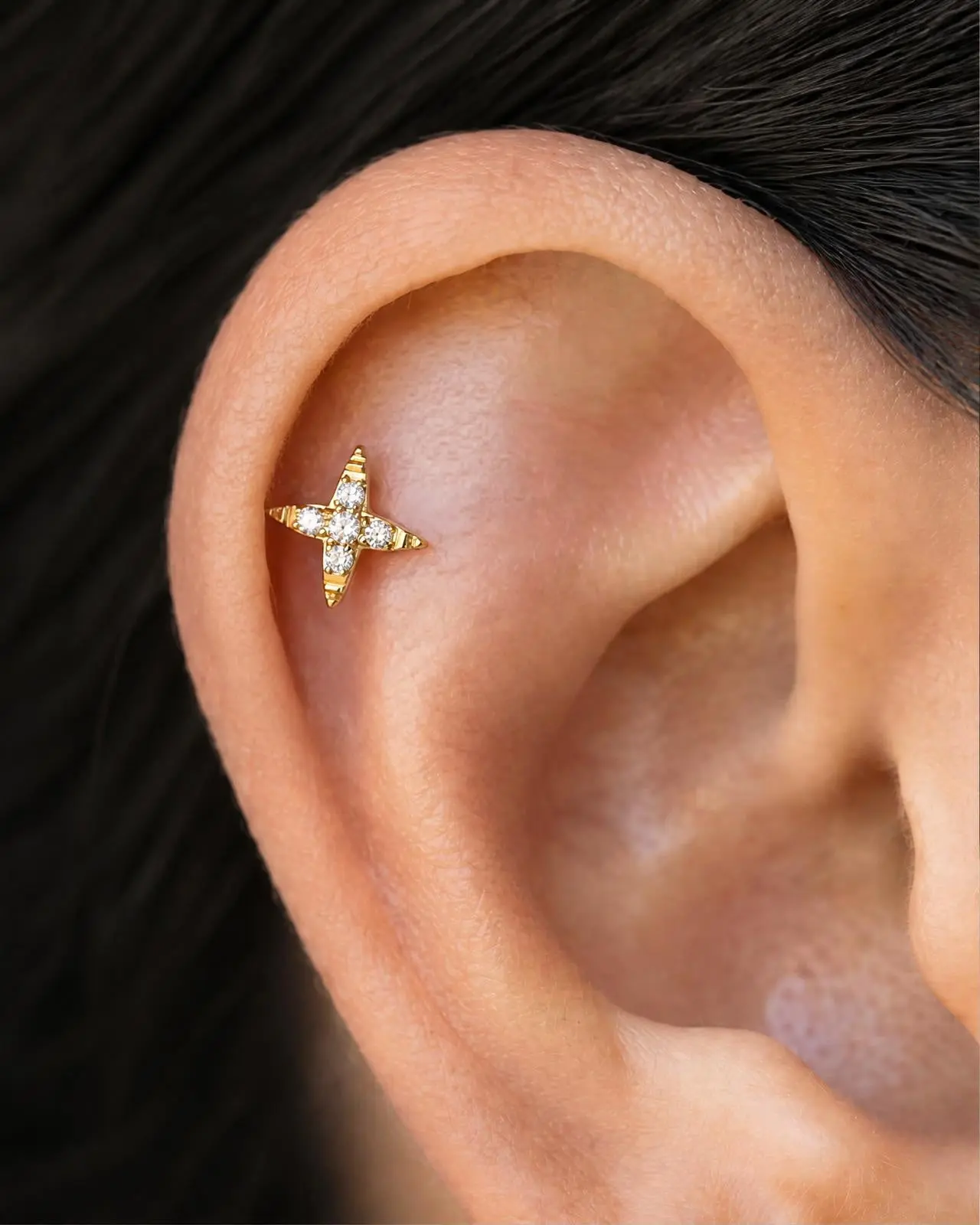 Pavé North Star Internally Threaded Stud