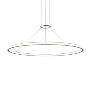 Luna 48-Inch LED Round Pendant Light - Sleek Minimalist Design with Energy-Efficient Illumination