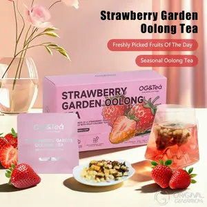 Strawberry Garden Oolong Tea 80g (8g×10packs) With Oolong Tea Apple Snow Pear Strawberry Kiwi Fruit Roselle