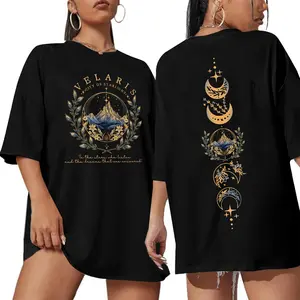 Acotar Velaris Shirts Women Vintage Book T Shirts Oversized City of Starlight Shirt Book Fan Gift Casual Tee Tops