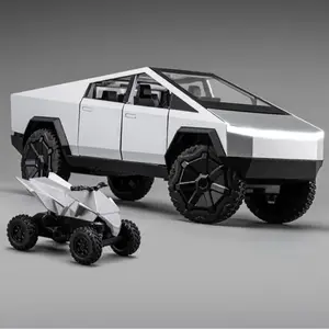 1:32 Truck Toy Off-road Alloy Car Diecast Metal Model Sound and Light Pull Back Toy Children's Toy
