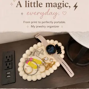 Modern 3D Printed Jewelry Organizer Tray for Rings, Earrings & Necklaces