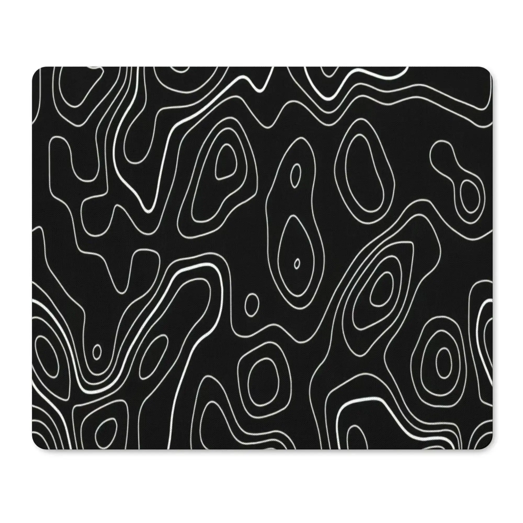 Topographic Square Mouse Pad Desktop 9.84*11.81in Decorative Protective Pad Rubber Anti-Slip Small Size Suitable for Laptop Gaming Work Home Office and Daily Use