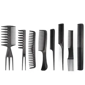 8-Piece Classic Hair Comb Set – Style, Shape, Define & Lift | All-in-One Grooming Tools for Slick Backs, Fades & Barbershop Looks at Home