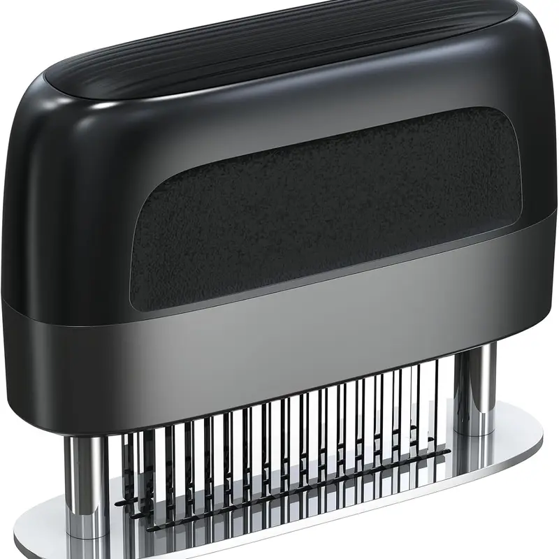 Stainless Steel Meat Tenderizer Tool 48 Ultra-sharp Needle Blades, No Detachable Needed for Easy Cleaning, Heavy-Duty Meat Tenderizer for Steak Chicken Pork Lamb, No More Mallet or Meat Hammer