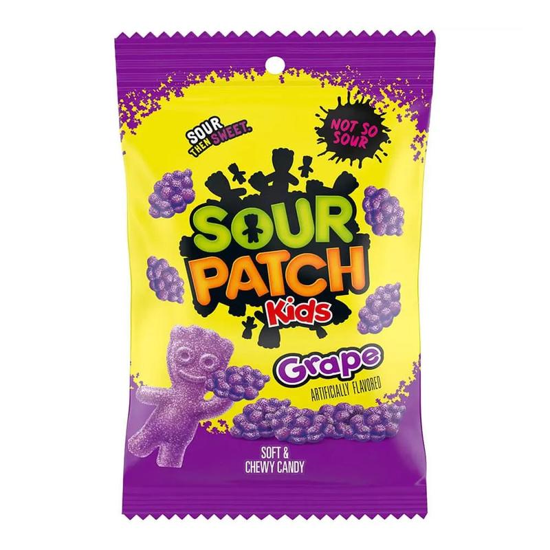 Sour Patch Kids Candy - Grape: 12-Piece Case